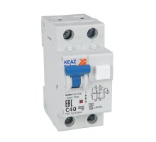 Выключатель автоматический дифференциального тока OptiDin D63-21C10-A-У3 6кА (2P, C10, 10mA)  333124  КЭАЗ