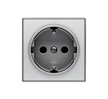 Накладка для розетки SCHUKO, серия SKY, цвет нержавеющая сталь2CLA858800A1401 ABB