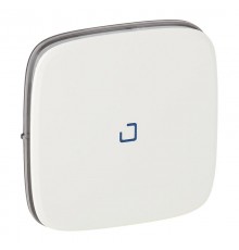 Valena ALLURE Белый Клавиша 1-ая с подсветкой/индикацией (голубая линза в центре)  755085  Legrand