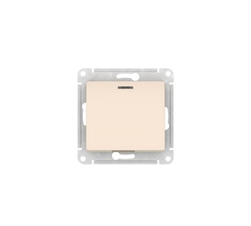 Glossa Бежевый Переключатель 1-клавишный с подсветкой,сх.6а, 10АХ, механизм, быстрозажимные клеммы  GSL000263S  SE