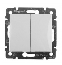 Valena DIY Белый Выключатель 2-х клавишный  694265  Legrand