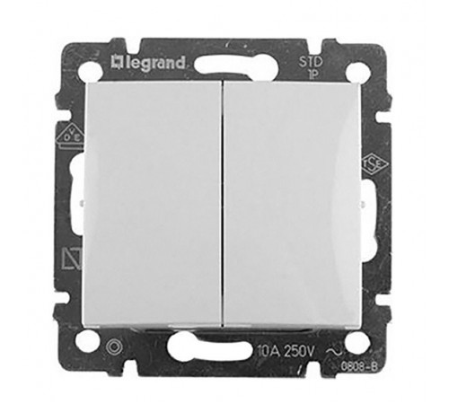 Valena DIY Белый Выключатель 2-х клавишный  694265  Legrand