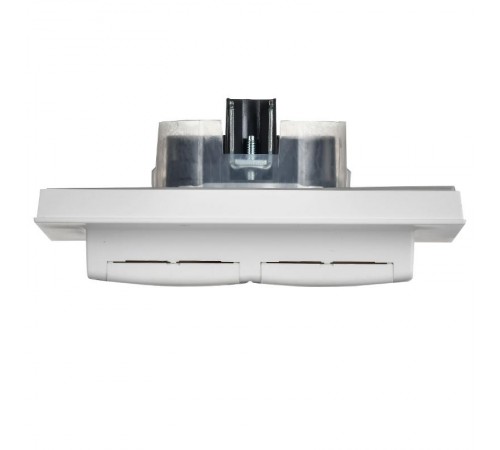 BRITE Розетка 2-местная с заземлением с защитными шторками и крышкой 16А в сборе IP44 РСбш12-3-44-БрАБ арктический белый   BR-R26-16-44-K91-F  IEK