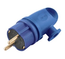 RPG16-21-442 Вилка угловая с/з, каучук 250В, 16A, IP44, серия Одри (В 16-002), синий  39254  STEKKER