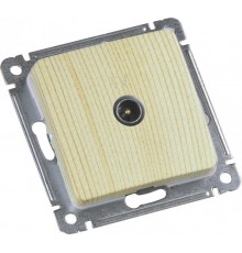 Розетка телевизионная оконечная скрытой установки, механизм, цвет сосна  РСТВ-401-02  HEGEL