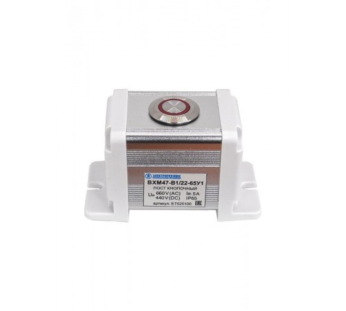 BXM47-B1/22-65У1 (1 красная цилиндрическая кнопка (1C1NO1NC)), пост управления  (ЭТ)   ET020100   Электротехник