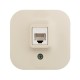 Quteo Слоновая кость Розетка RJ11  782244  Legrand