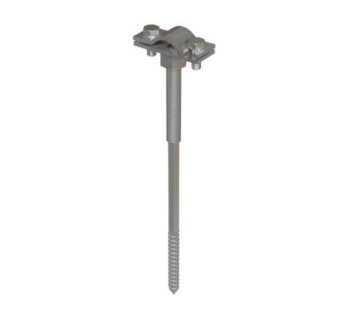 Держатель для прутка D6-10 мм вкручиваемый со шпилькой М8 L160 мм TD  DPV-SM8-160-D6-10 TD  КМ - профиль