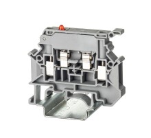 Клемма для предохранителя винтовой зажим 2 точки подключения индикация 24В 4кв.мм серая  TUR-4-HESILED24  DKC