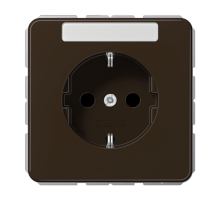 Штепсельная розетка SCHUKO 16A 250V~ с полем для надписи; коричневая  CD1520NABR  Jung