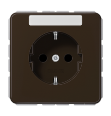 Штепсельная розетка SCHUKO 16A 250V~ с полем для надписи; коричневая  CD1520NABR  Jung