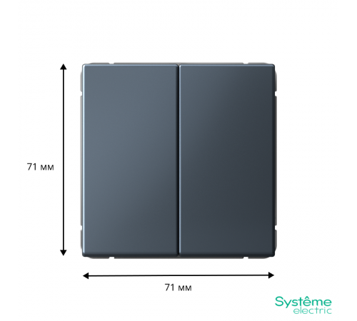 ArtGallery Грифель Выключатель 2-клавишный КНОПОЧНЫЙ, 10АХ, механизм, быстрозажим. клем.  GAL000717S  SE