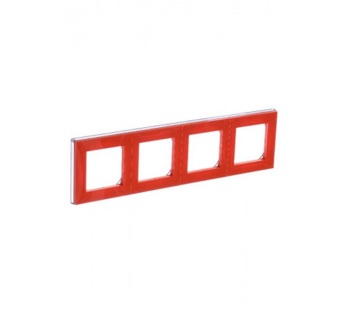 ABB Levit Оранжевый / дымчатый чёрный Рамка 4-ая  3901H-A05040 66W  2CHH015040A6066  ABB