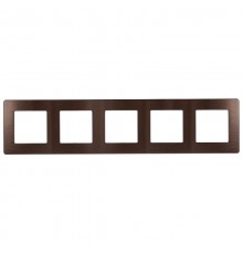 Рамка для розеток и выключателей серия 12 12-5105-13 на 5 постов, сатин, бронза  Б0052546  ЭРА