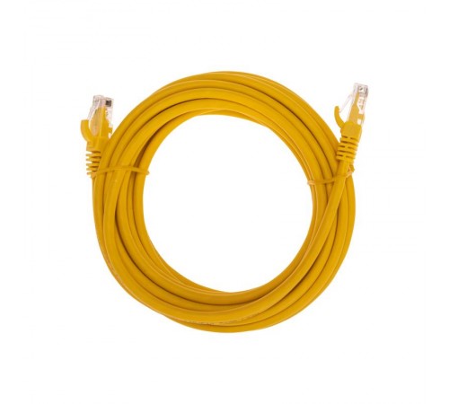 Патч-корд U/UTP CAT 6, RJ45-RJ45, 26AWG, LSZH, желтый, 5м REXANT  02-0295-5  REXANT