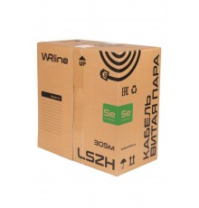 WR-UTP-4P-C5E-L-LSZH-GY Витая пара, неэкран., U/UTP, кат., 5e, 4 пары (0.48 мм), одножил., внут., LSZH, нг(A)-HF, серый, 305 м  505756  WRLine