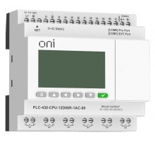 ПЛК 430 Модуль ЦПУ 12 DI 6 RO 220В AC EP с экраном  PLC-430-CPU-12D06R-1AC-00  ONI
