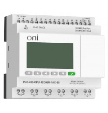 ПЛК 430 Модуль ЦПУ 12 DI 6 RO 220В AC EP с экраном  PLC-430-CPU-12D06R-1AC-00  ONI