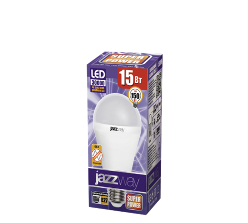 Лампа светодиодная LED 15Вт Е27 220В 5000К PLED- SP A60 груша  2853035  Jazzway