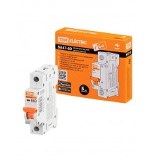 Выключатель автоматический однополюсный ВА47-60 1Р 63А 6кА х-ка В  SQ0223-0016  TDM