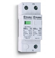 Устройство защиты от импульсных перенапряжений УЗИП тип 2 (1 варистор + 1 искровый разрядник); модульный, ширина 35мм; степень защиты IP20