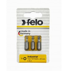 Биты TX10/TX15/TX20 25мм, серия Industrial, 3 шт в блистере 02693116  02693116  Felo