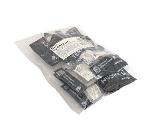 Вставка розеточная TERACOM PRO 45x45мм Mosaic на 2 модуля со шторками и маркерами белая  TRP-INS-MOS-2M2P-WH  EKF