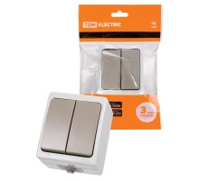 Выключатель 2-кл. открытой установки IP54 10А "Вуокса"   SQ1803-0002  TDM