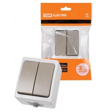 Выключатель 2-кл. открытой установки IP54 10А "Вуокса"   SQ1803-0002  TDM