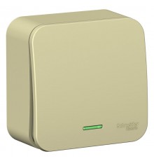 Blanca Бежевый О/У с изолирующей пластиной Выключатель 1-кл (cх.1) с подсв.10А, 250B  BLNVA101117  SE