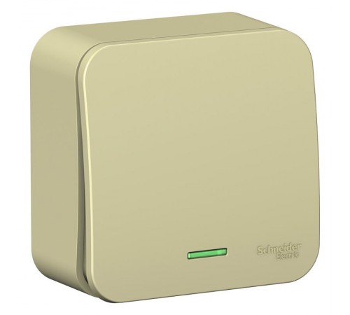 Blanca Бежевый О/У с изолирующей пластиной Выключатель 1-кл (cх.1) с подсв.10А, 250B  BLNVA101117  SE