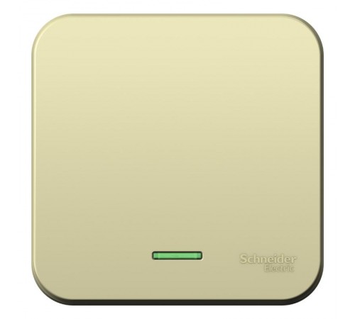 Blanca Бежевый О/У с изолирующей пластиной Выключатель 1-кл (cх.1) с подсв.10А, 250B  BLNVA101117  SE