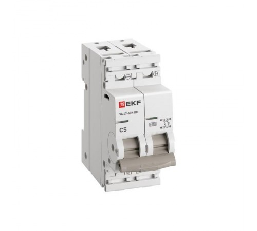 Выключатель автоматический ВА 47-63N DC 2P 5А (C) 6kA PROXIMA  M63DC625C  EKF