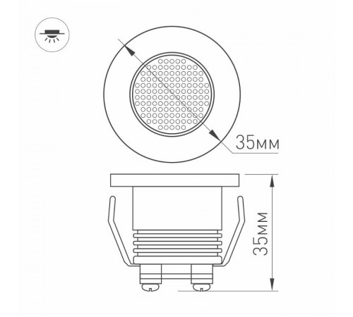 Светодиодный светильник LTM-R35WH 1W White 30deg  020751  Arlight