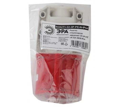 Розетка стационарная наружная 125 3Р+РЕ+N 32А 380В IP44  Б0032879  ЭРА