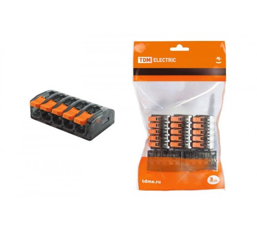 Соединительная клемма СК-615 (2,5мм2) (5 шт/упак)  SQ0527-0033  TDM