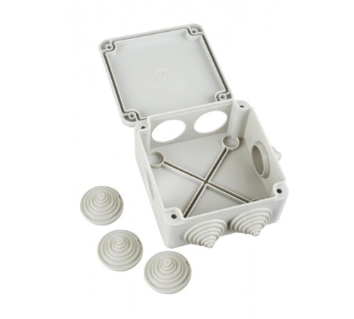 Коробка распределительная КМ для о/п 100х100х45мм IP44 6 вв. (7035) IEK  UKO11-100-100-045-K41-44  IEK
