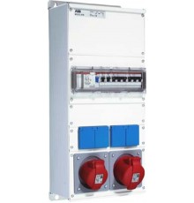 Бокс M32/2JFB CTFL с розеткамии фланцами в сборе, металл, IP44  2CMA100022R1000  ABB