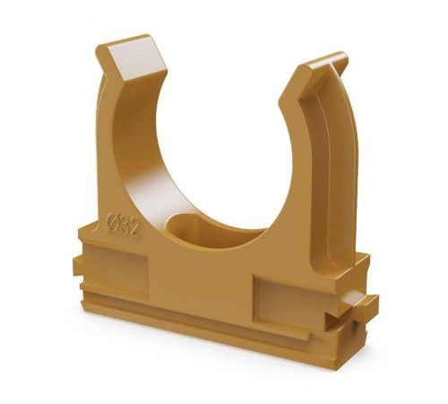 Крепёж-клипса для труб АБС-пластик бук д32 в малой упаковке (10шт/500шт уп/кор)  PR13.0111  Промрукав