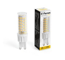 Лампа светодиодная, (13W) 230V G9 2700K JCD, LB-436  38152  FERON
