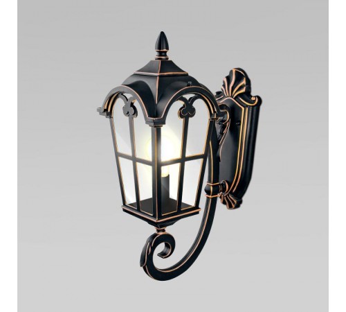 Светильник садово-парковый Mira U черное золото настенный  a025300  Elektrostandard