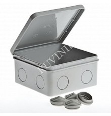 Коробка распределительная для о/п, 100х100х50мм (откид.крышка)  67044  Рувинил