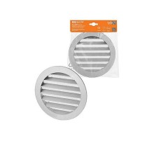 Решетка вентиляционная круглая алюминиевая с москитной сеткой, с фланцем d150, внеш. D180,  SQ1807-0802  TDM