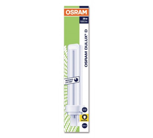 Лампа энергосберегающая КЛЛ 26Вт G24d-3 тепло-белая 2700К DULUX D 26W/827 G24D-3 10X1  4050300011912  Osram
