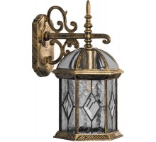 Светильник садово-парковый PL131 60W 230V E27 205*230*380мм черное золото (на стену вниз)  11335  FERON