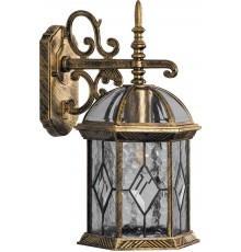 Светильник садово-парковый PL131 60W 230V E27 205*230*380мм черное золото (на стену вниз)  11335  FERON