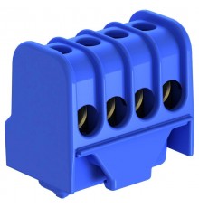 Клемма нулевого провода, винтовая, 4 контакта (синий)  2016255  OBO Bettermann