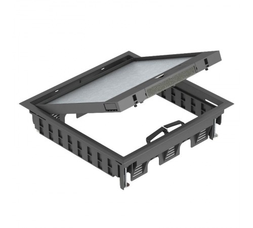 Лючок GES9-3B U (универсальный) 12xModul45 (полиамид,черный) (GES9-3B U 9011)  7405079  OBO Bettermann