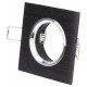 Светильник точечный встраиваемый под лампу KL57 50Вт MR16 серебро/черный алюминиевый  Б0017255  ЭРА