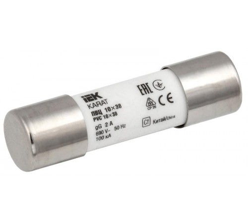 Вставка плавкая цилиндрическая ПВЦ 10х38 2А KARAT  MFL10-002  IEK